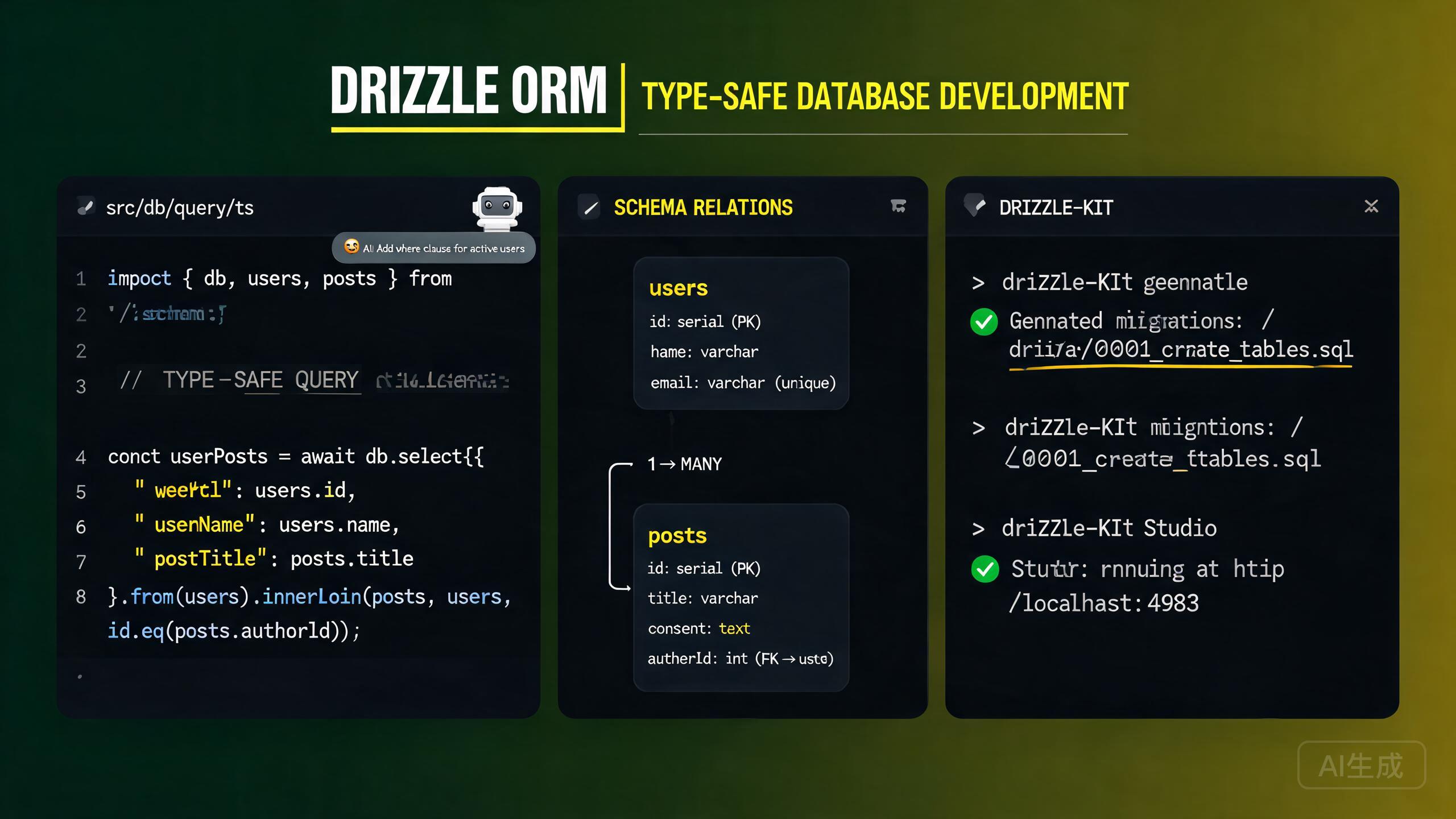 Drizzle development in Cursor
